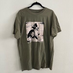 Vintage Disney Store Exclusive Big Bad Wolf Green T Shirt - Size Large